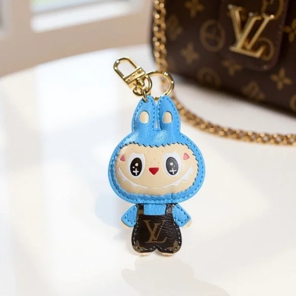 Lv upcycled labubu purse/bag charm keychain - Picture 3 of 6